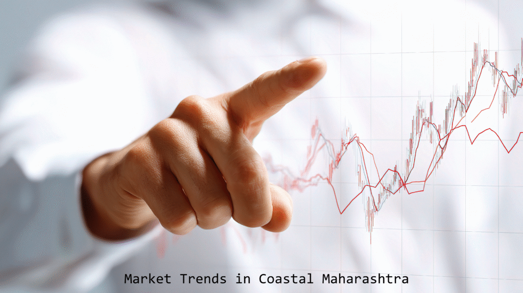 "Market Trends in Coastal Maharashtra - Real estate growth chart analysis with rising investment trends."